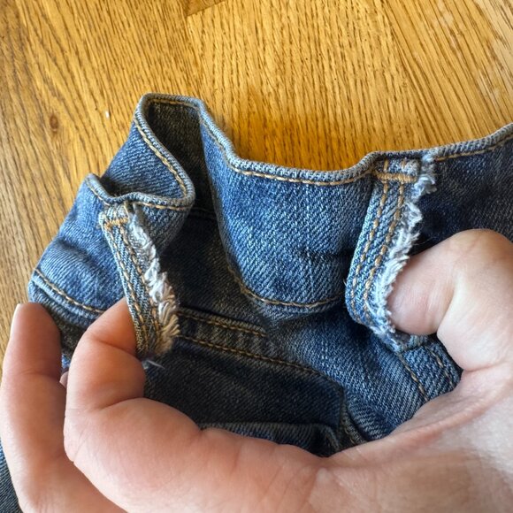 Old Navy Cropped Kick Flare Jeans Raw Hem Size 4 - Picture 5 of 13